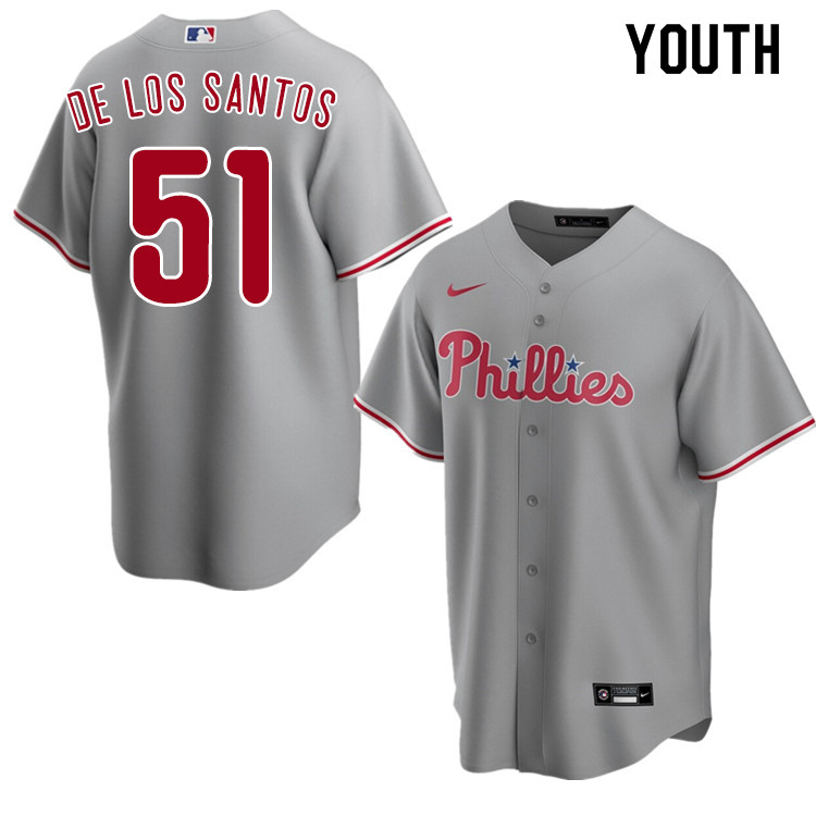 Nike Youth #51 Enyel De Los Santos Philadelphia Phillies Baseball Jerseys Sale-Gray
